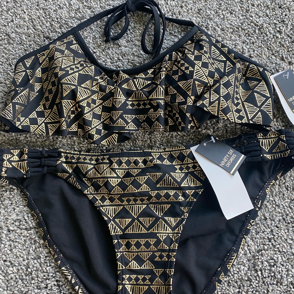Ninety Sixty Degrees Black & Gold Bikini